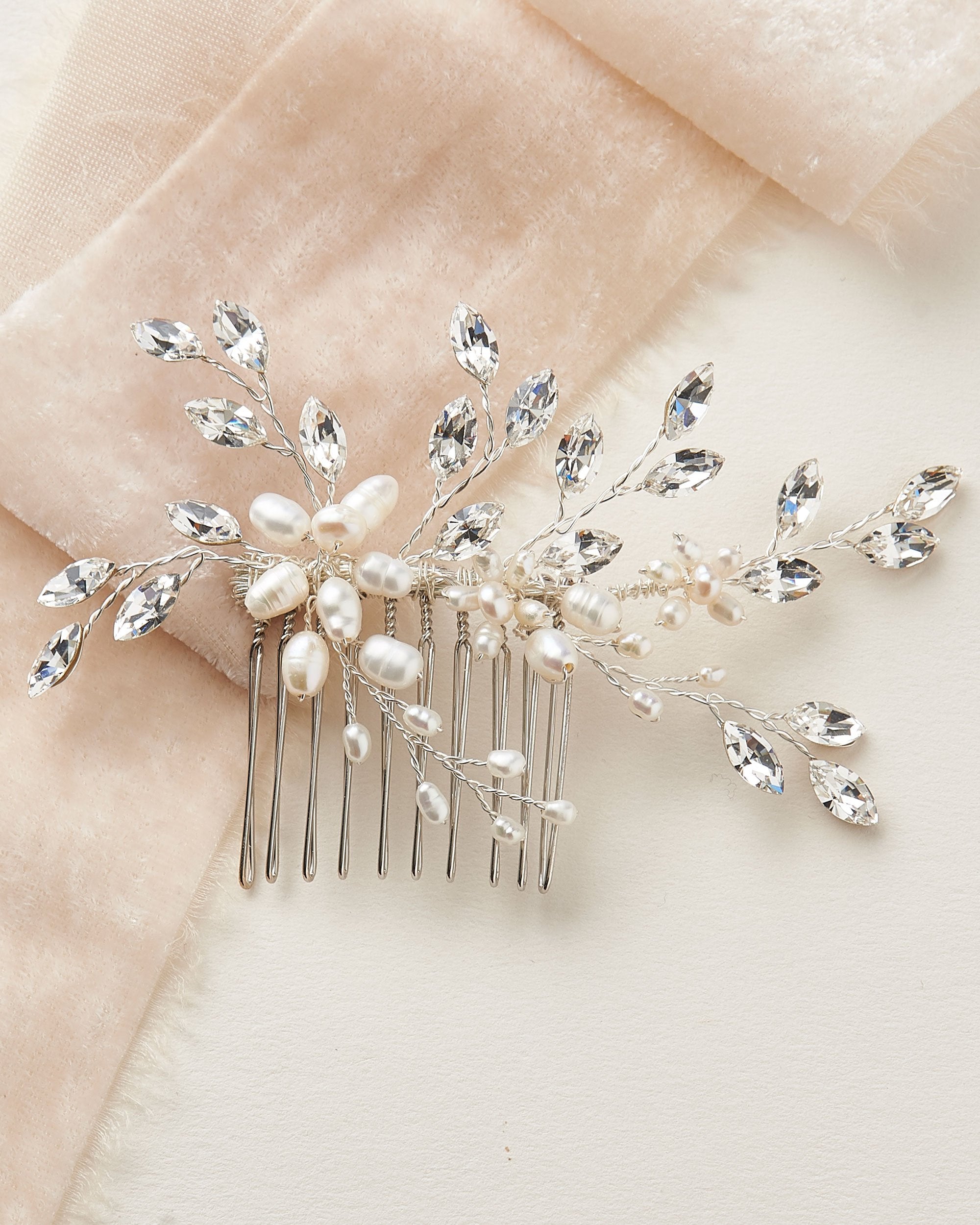 Floral Pearl Bridal Comb