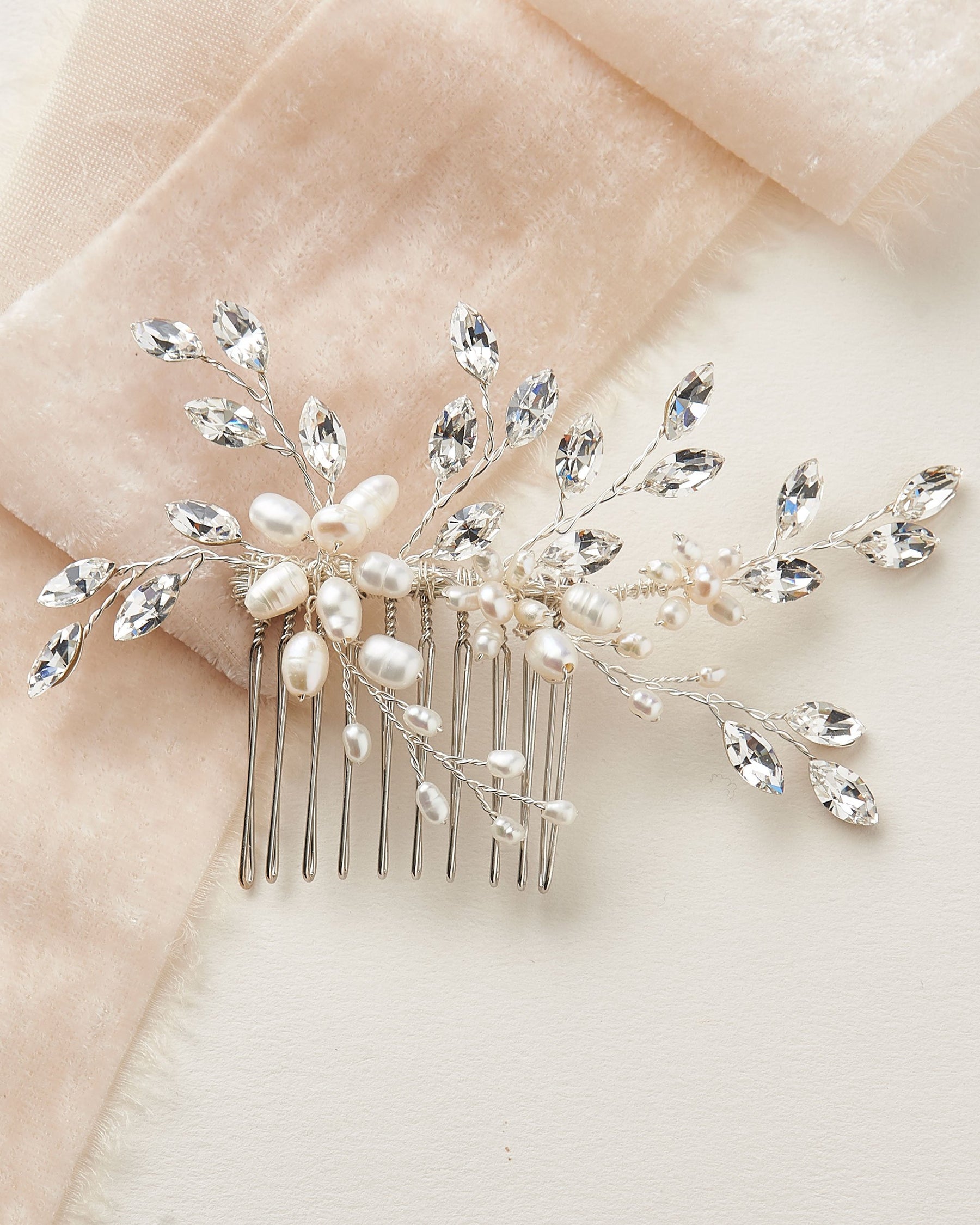 Lillian Pearl & Crystal Hair Comb - Shop Bridal Combs | Dareth Colburn