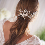Gold Pearl & Crystal Wedding Day Hair