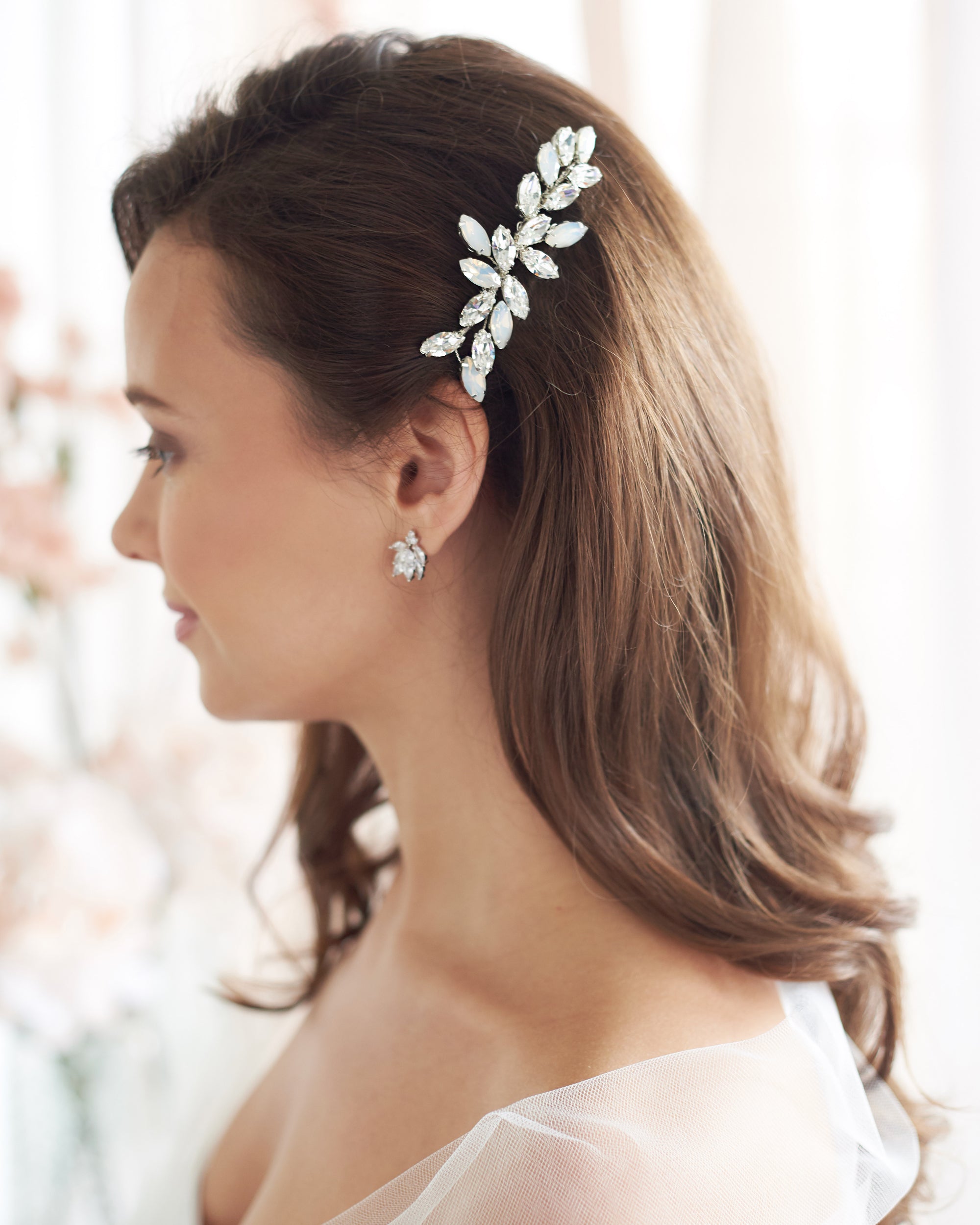 Opal & Crystal Hair Comb