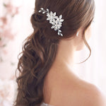Silver Pearl & Crystal Hair Clip