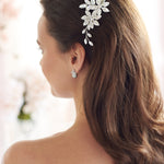 Silver Pearl & Crystal Wedding Hair Clip