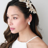 Pearl Comb in Gold