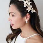 Bridal Comb Gold with Pearls