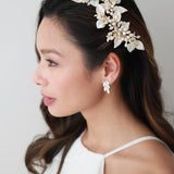 Bridal Comb Gold with Pearls