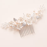 Floral Wedding Comb Pearls