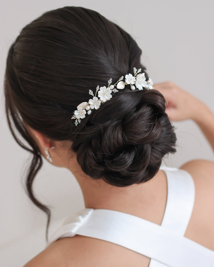 Flower Freshwater Pearl Hair Accessory for Wedding