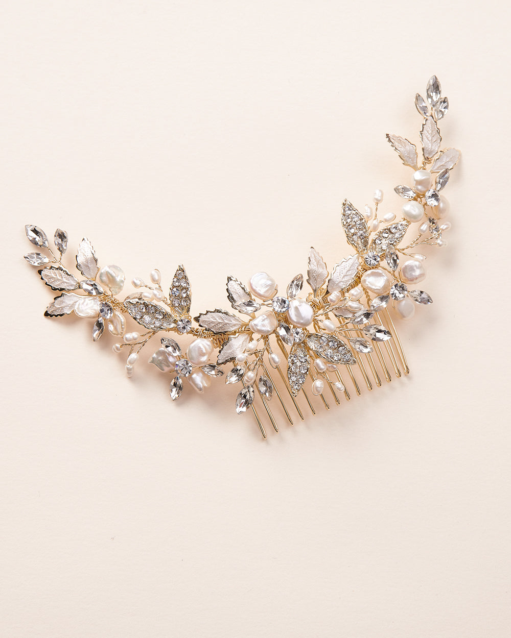 Floral Wedding Headpiece Gold