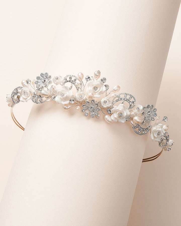 Pearl Floral Wedding Crown