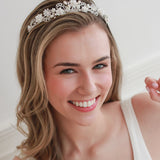 Rose & Pearl Flower Tiara