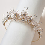 Gold Wedding Crown Floral