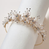 Gold Wedding Crown Floral