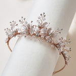 Rose Gold Floral Tiara