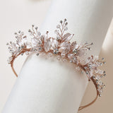 Rose Gold Floral Tiara