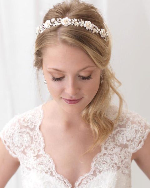 Emma Floral Bridal Headband -Shop Wedding Accessories | Dareth Colburn