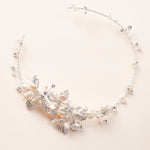 Silver Wedding Hair Vine Pearls