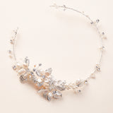 Silver Wedding Hair Vine Pearls