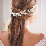 Silver Floral Wedding Headpiece