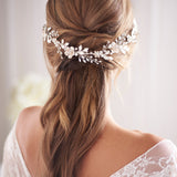Silver Pearl & Crystal Bridal Headpiece