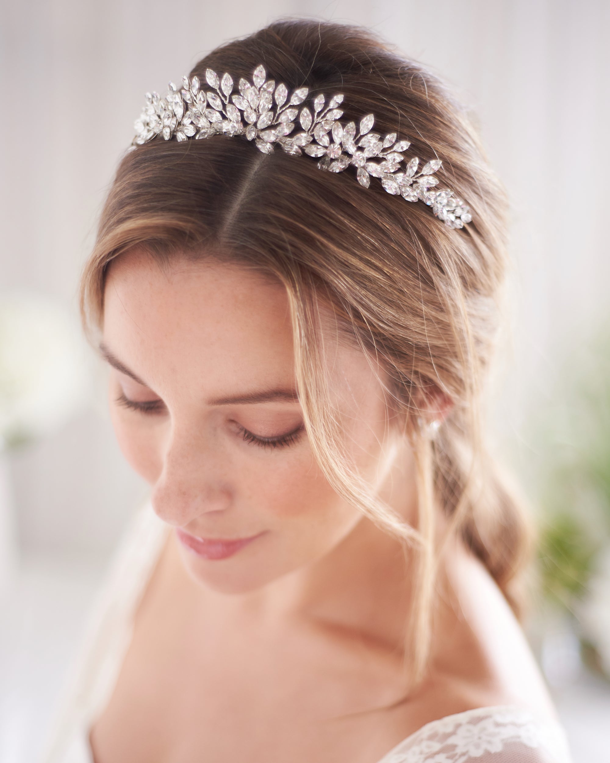 Crystal Wedding Tiara Bridal Headpieces | Dareth Colburn