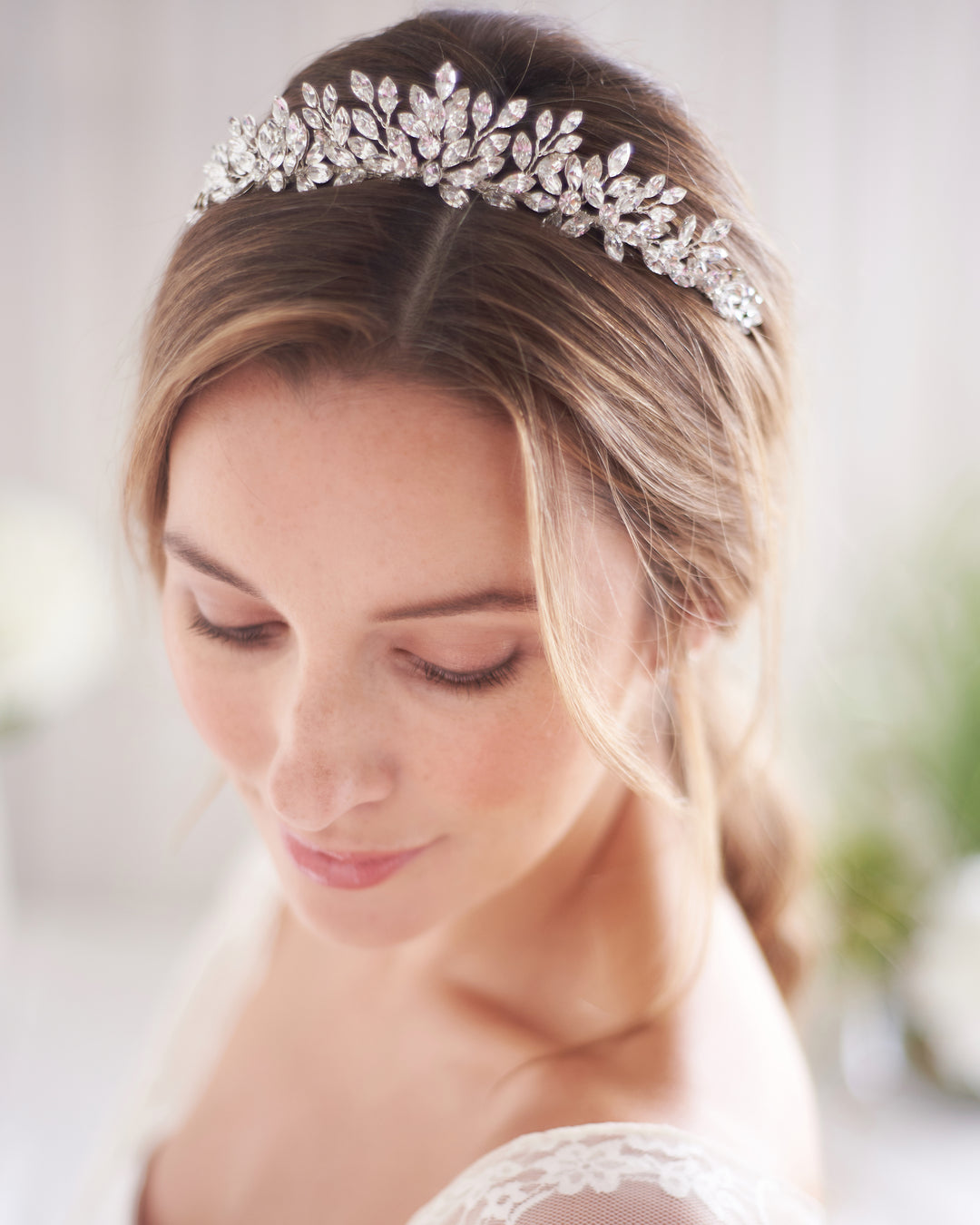 Silver Crystal Wedding Crown