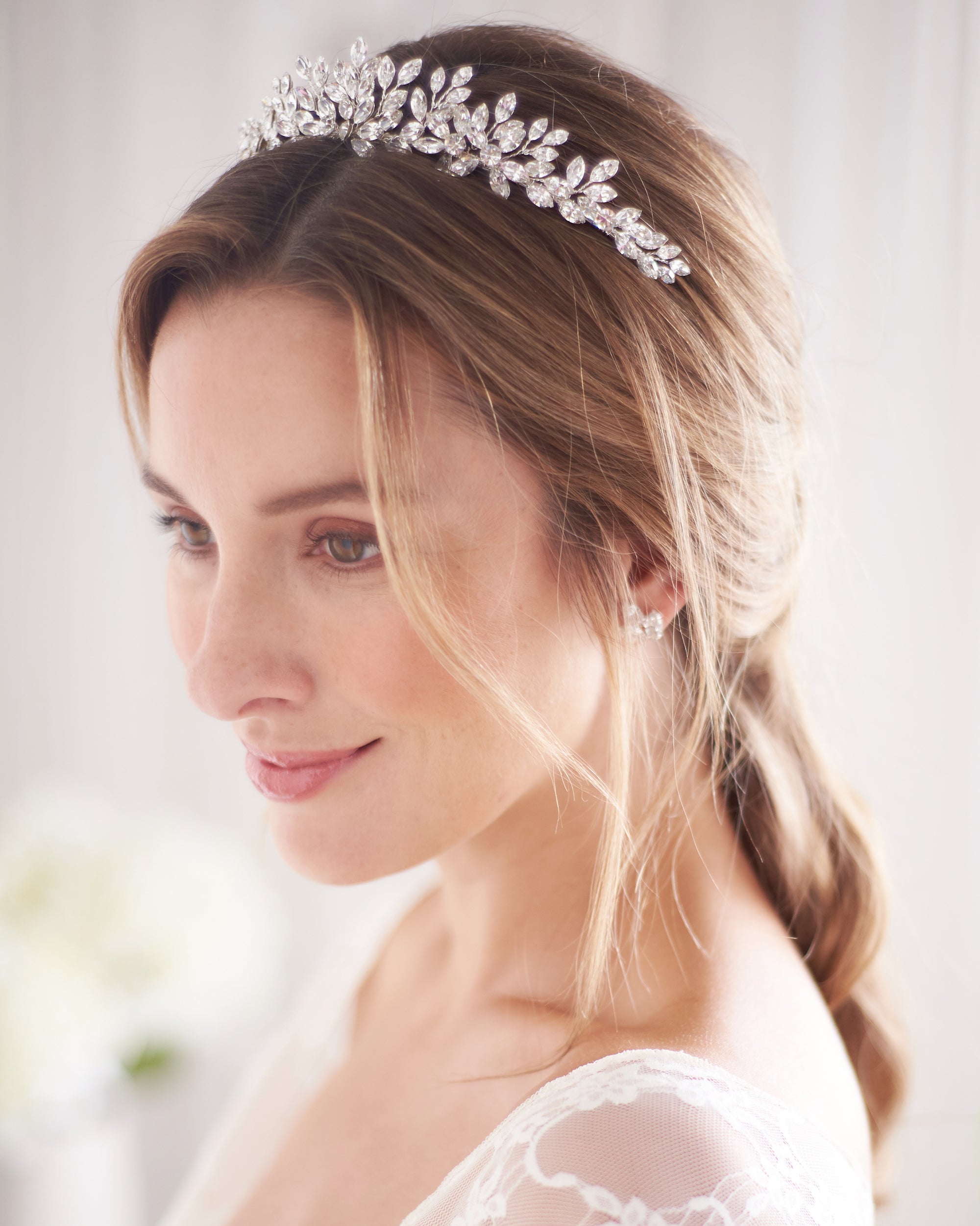 Silver Crystal Wedding Headpiece