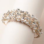 Gold Pearl Wedding Tiara