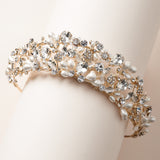 Gold Pearl Wedding Tiara