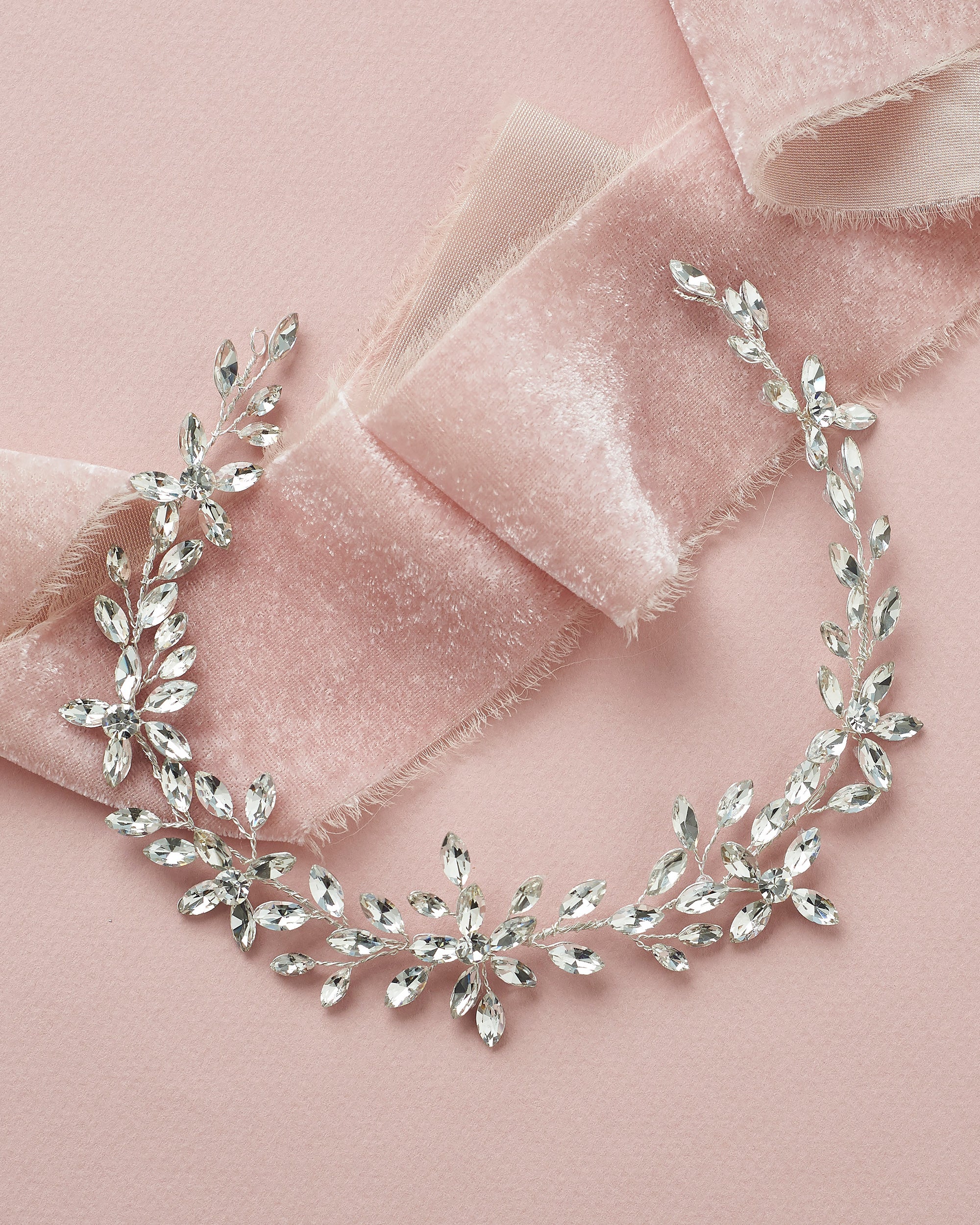 Silver Crystal Wedding Hair Vine
