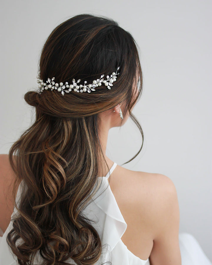 Bridal Hair Vine Pearls