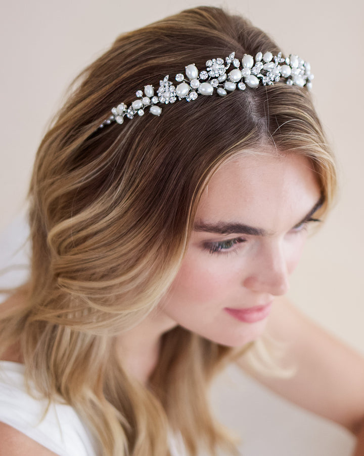 Wedding Headband with Pearls