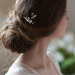 Crystal Gemstone Silver Bridal Hair Pin