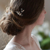 Crystal Gemstone Silver Bridal Hair Pin