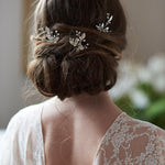 Floral Crystal Gemstone Wedding Hair Pins