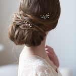 Crystal Gemstone and Pearl Bridal Hair Pins