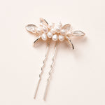 Gold Pearl Wedding Hair Pins