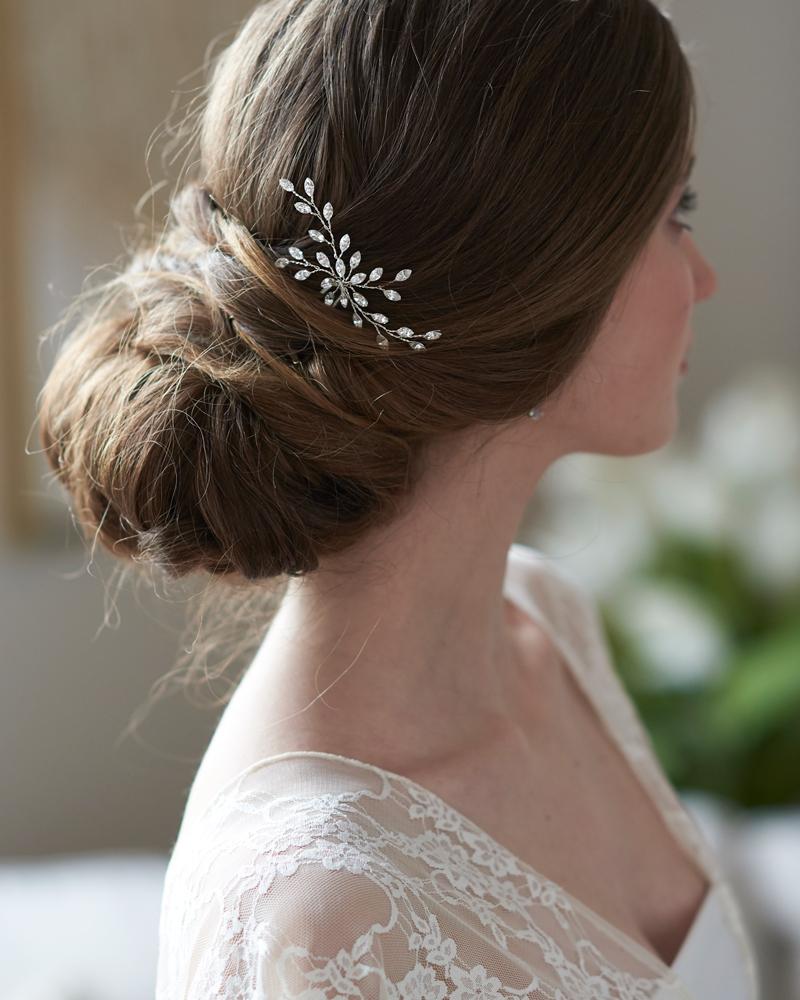 Silver Crystal Hair Pin