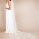 Simple Pearl Edge Wedding Veil