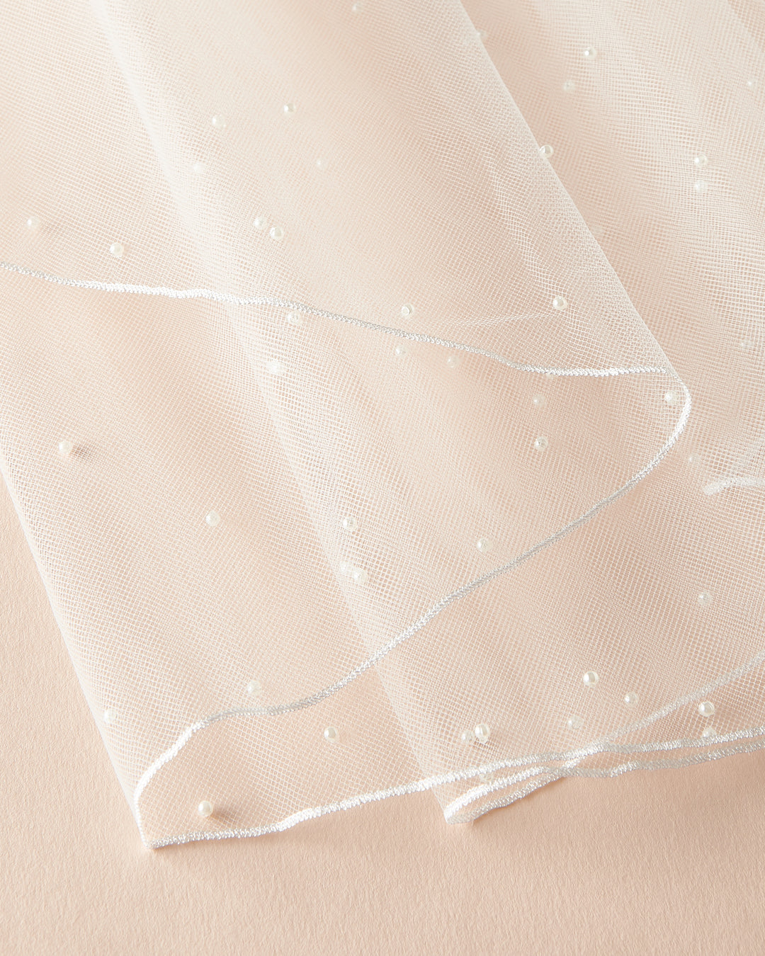 Erma Scattered Pearl & Pencil Edge Veil - Shop Veils | Dareth Colburn