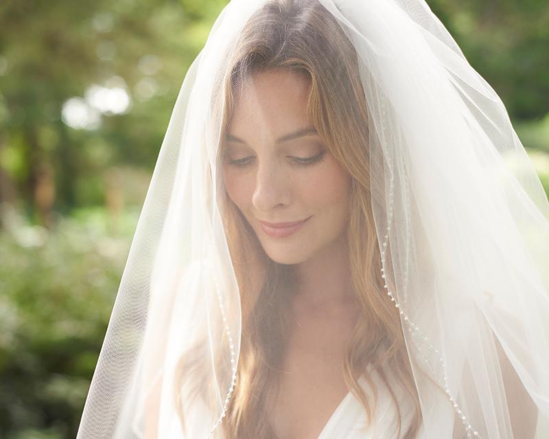 Sophia Pearl & Crystal Edge Veil - Shop Bridal Veils | Dareth Colburn