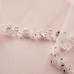 Rose Gold Beaded Veil