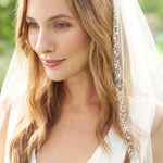 Rose Gold Beaded Veil