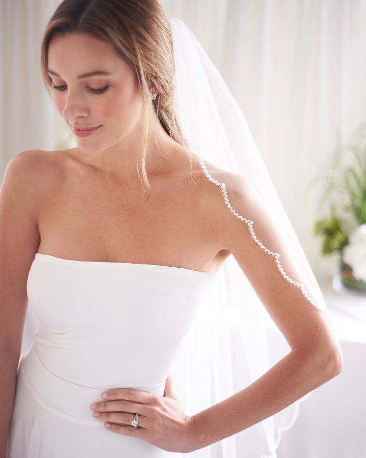 Beaded Edge Bridal Wedding Veil