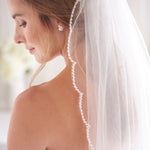 Beaded Scalloped Edge Wedding Veil