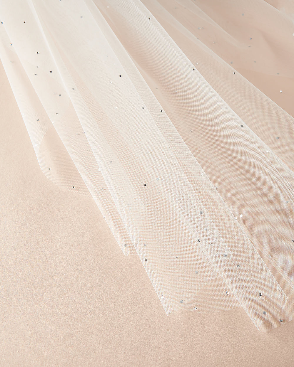 Scattered rhinestone veil