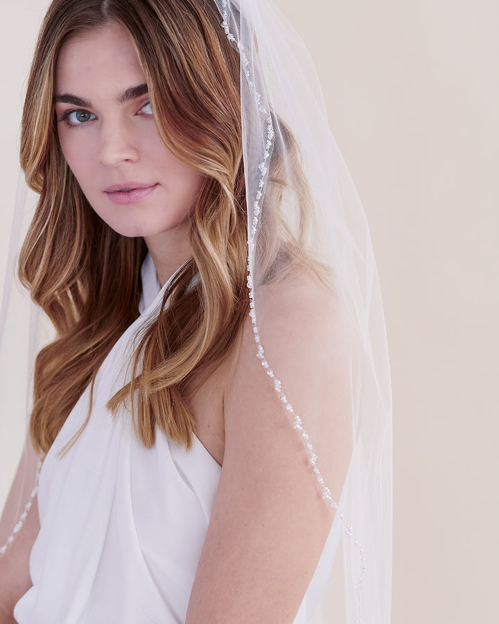 Pearl Beaded Wedding Veil