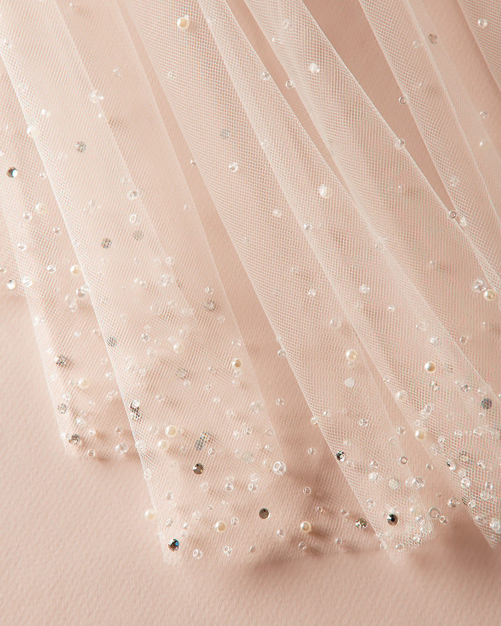 Erma 2 Layer Kylie Crystal & Pearl Beaded Veil - Shop Bridal Veils | Dareth Colburn