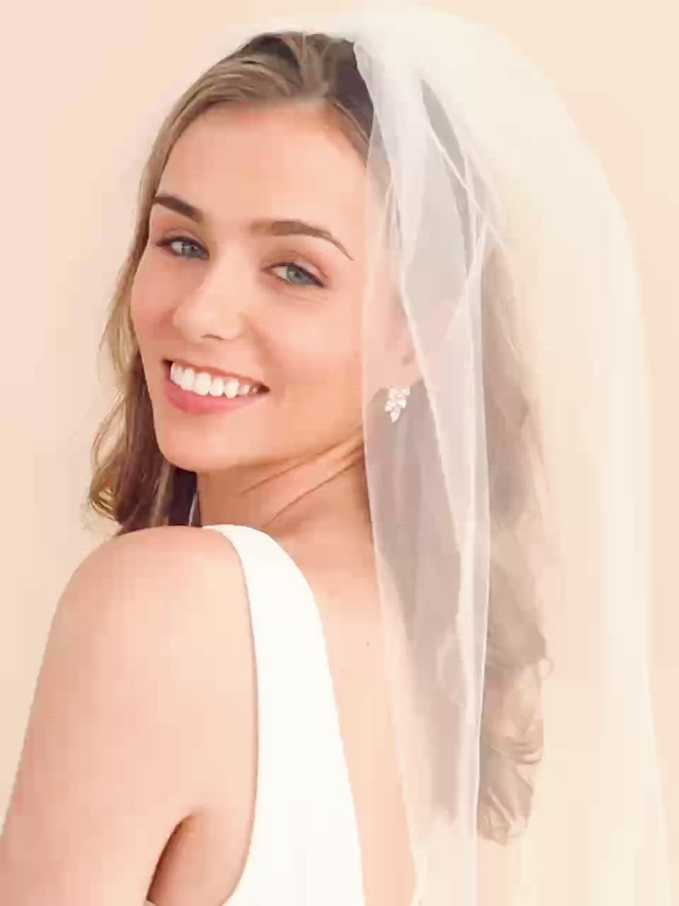 Olbye Women's Wedding Veil 108 Inch Cathedral Veil Single Tier 1T Long Veils  for Brides Soft Sheer Ivory Veil (Light Ivory) at  Women's Clothing  store